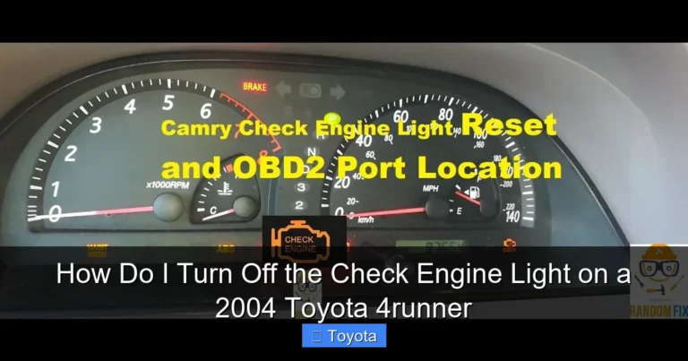 How Do I Turn Off the Check Engine Light on a 2004 Toyota 4runner