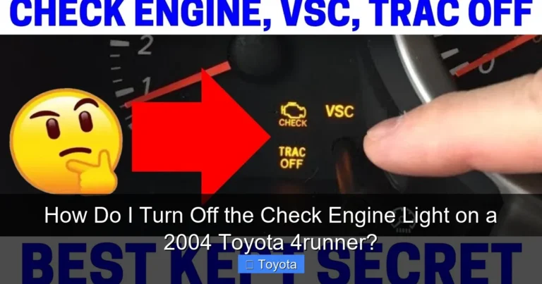 How Do I Turn Off the Check Engine Light on a 2004 Toyota 4runner?