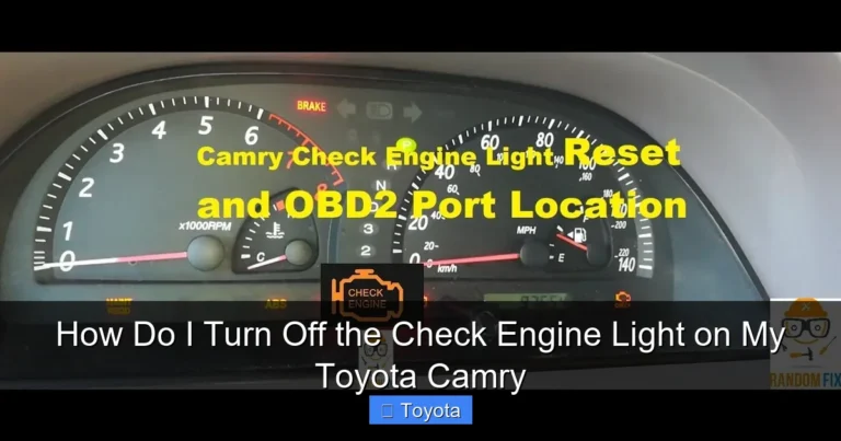How Do I Turn Off the Check Engine Light on My Toyota Camry