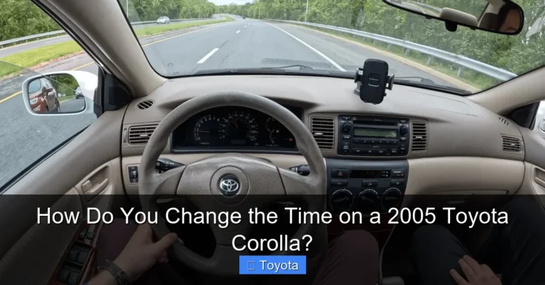 How Do You Change the Time on a 2005 Toyota Corolla?