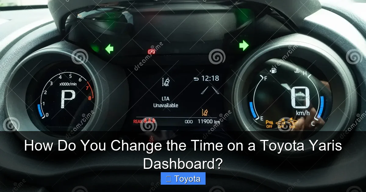 How Do You Change the Time on a Toyota Yaris Dashboard?