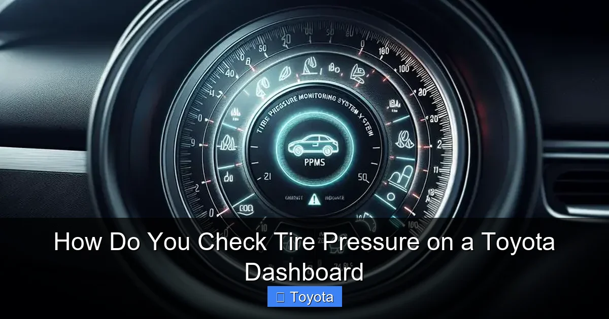 How Do You Check Tire Pressure on a Toyota Dashboard