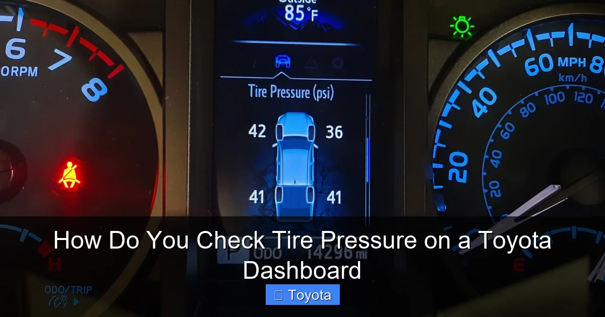 How Do You Check Tire Pressure on a Toyota Dashboard