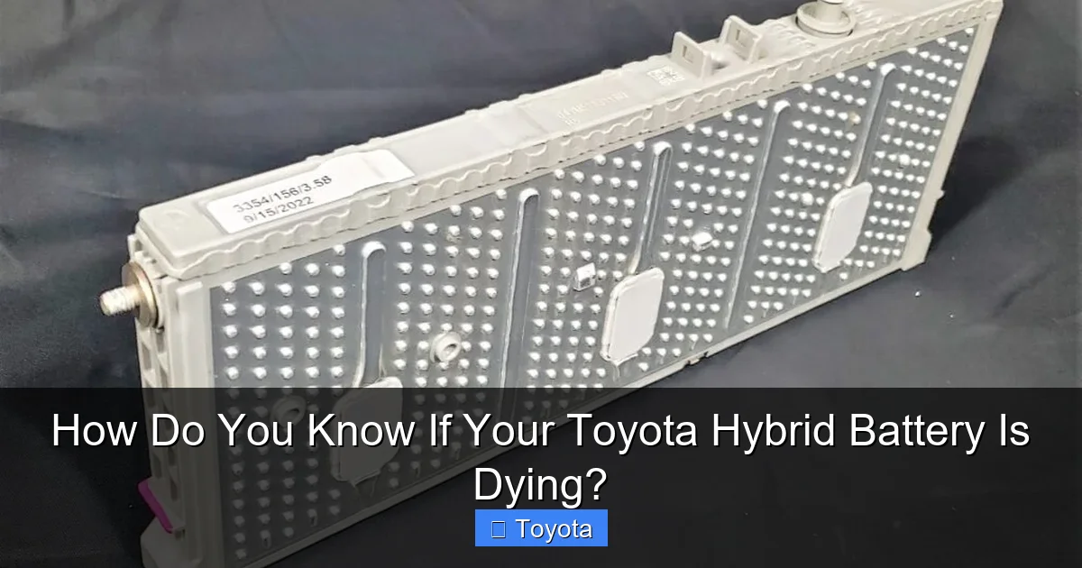 How Do You Know If Your Toyota Hybrid Battery Is Dying?