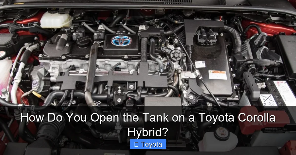 How Do You Open the Tank on a Toyota Corolla Hybrid?