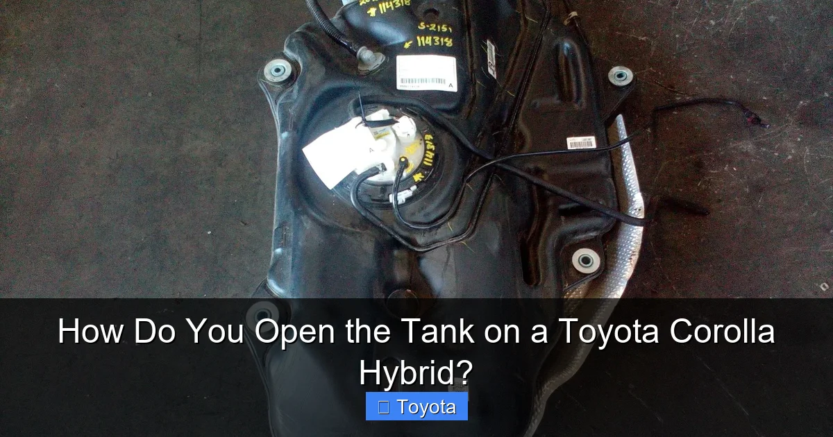 How Do You Open the Tank on a Toyota Corolla Hybrid?