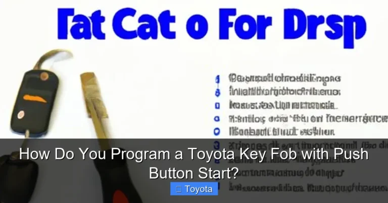 How Do You Program a Toyota Key Fob with Push Button Start?