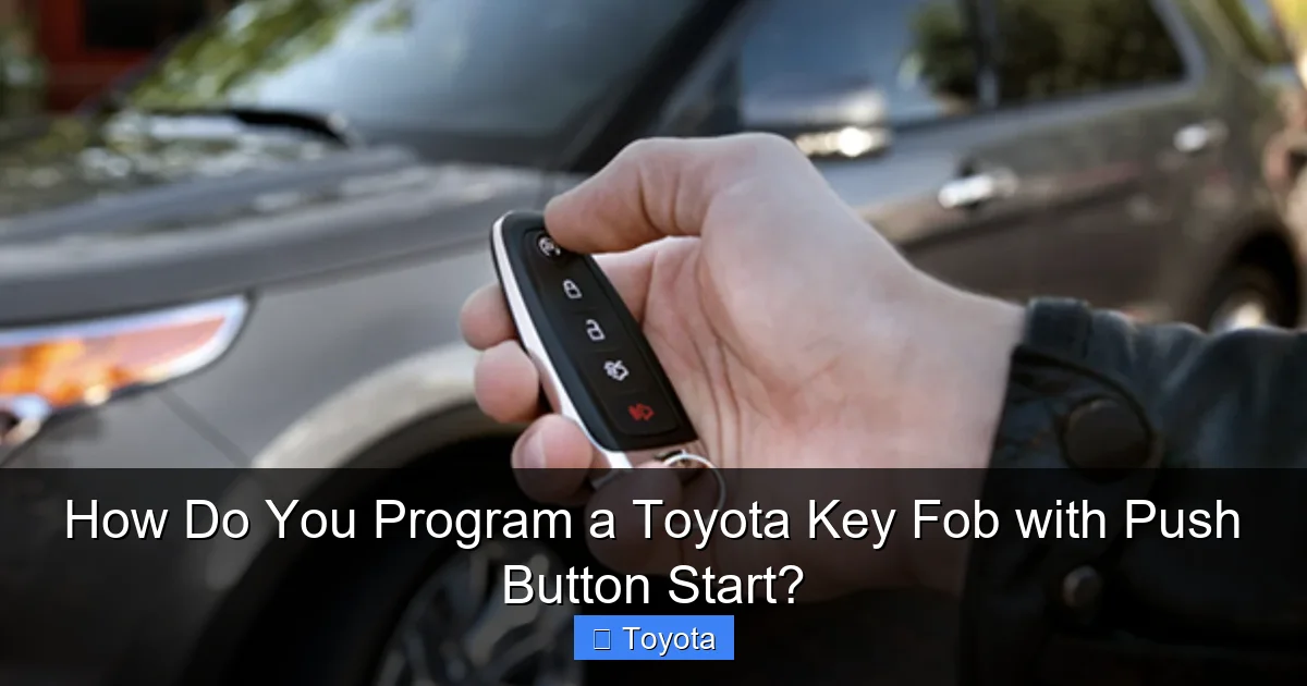 How Do You Program a Toyota Key Fob with Push Button Start?