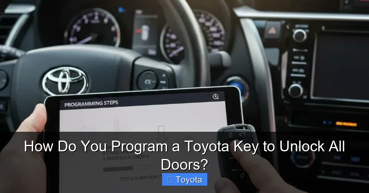 How Do You Program a Toyota Key to Unlock All Doors?