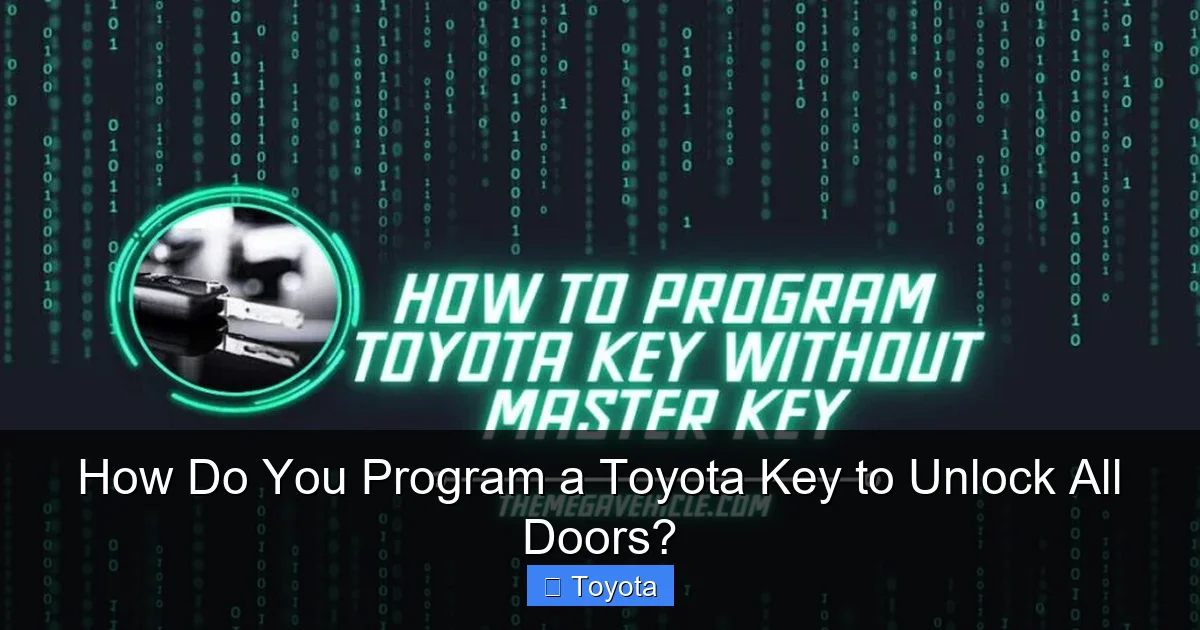 How Do You Program a Toyota Key to Unlock All Doors?