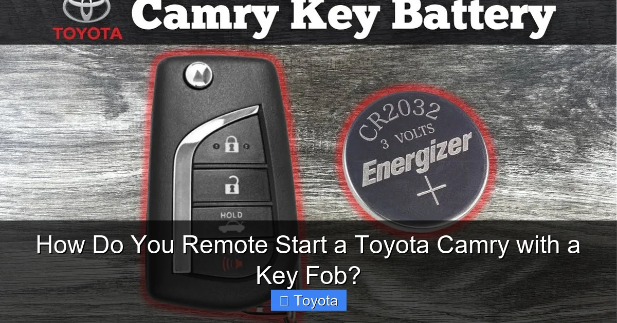 How Do You Remote Start a Toyota Camry with a Key Fob?