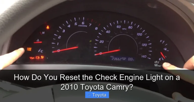 How Do You Reset the Check Engine Light on a 2010 Toyota Camry?