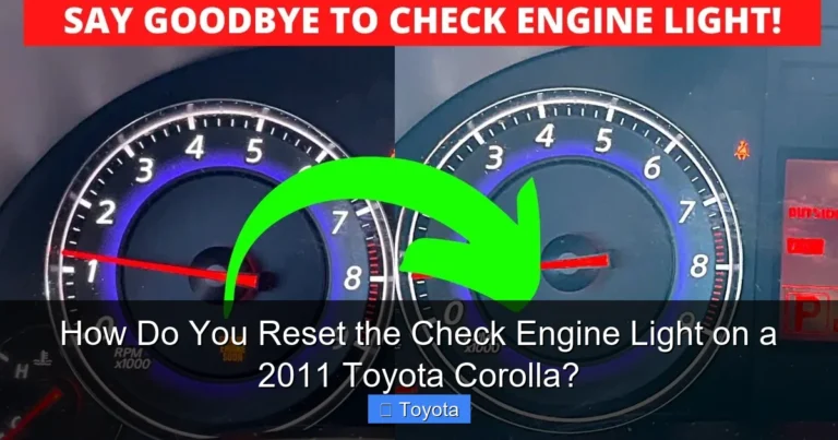 How Do You Reset the Check Engine Light on a 2011 Toyota Corolla?