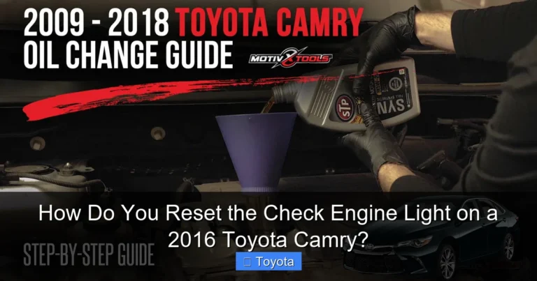 How Do You Reset the Check Engine Light on a 2016 Toyota Camry?