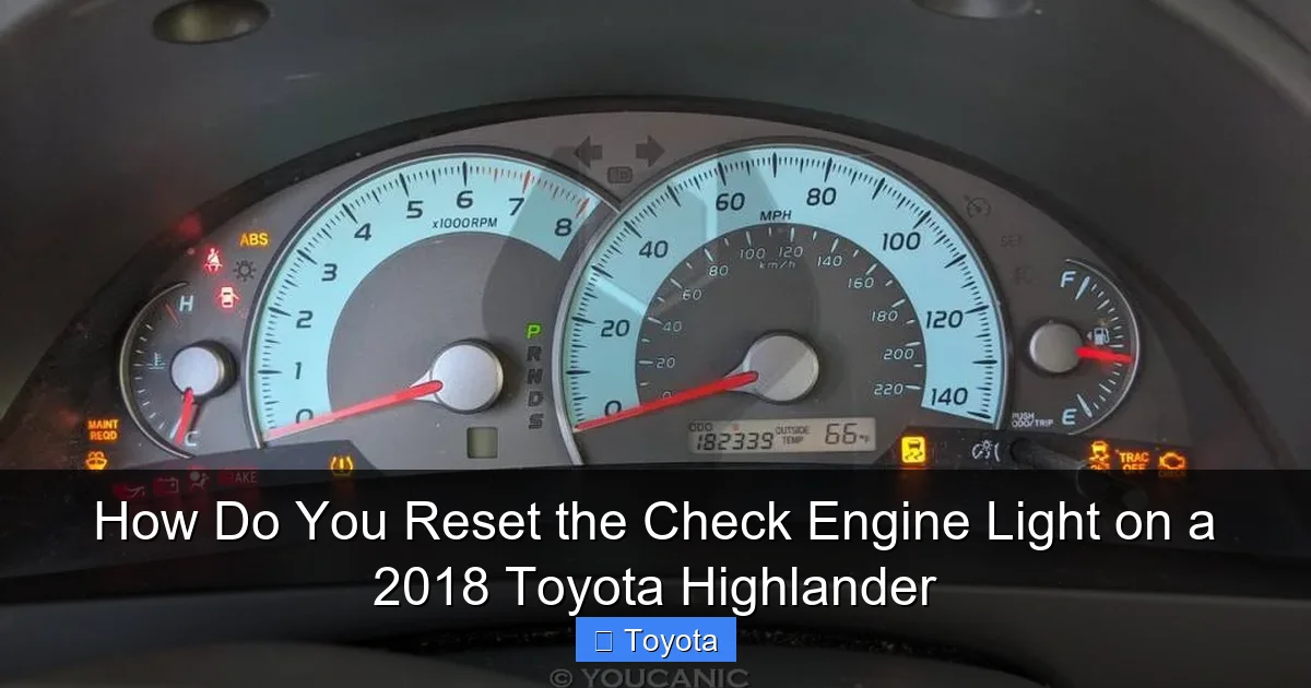 2019 Toyota Highlander Xle Check Engine Light