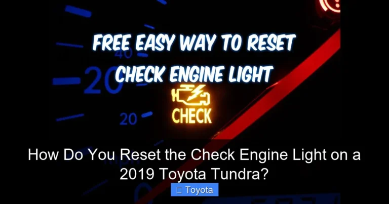 How Do You Reset the Check Engine Light on a 2019 Toyota Tundra?