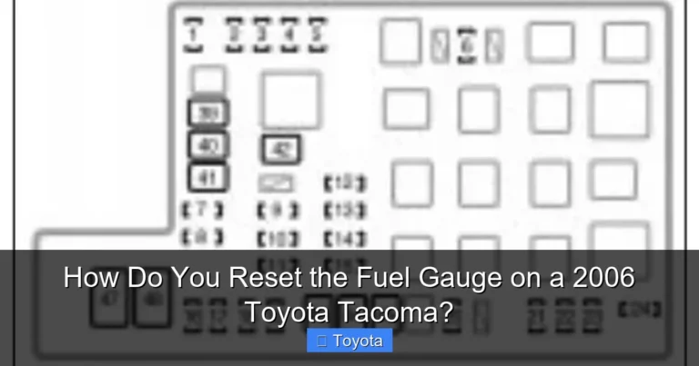 How Do You Reset the Fuel Gauge on a 2006 Toyota Tacoma?