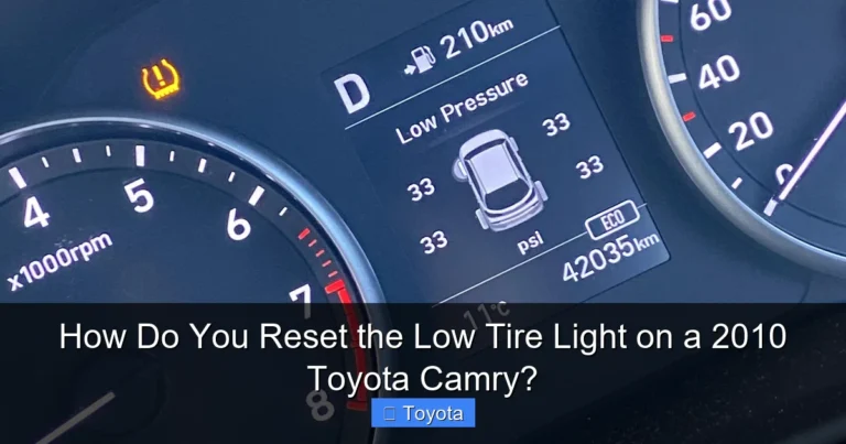How Do You Reset the Low Tire Light on a 2010 Toyota Camry?