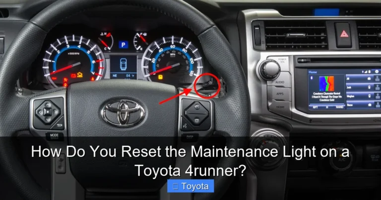 How Do You Reset the Maintenance Light on a Toyota 4runner?