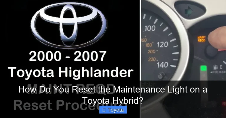 How Do You Reset the Maintenance Light on a Toyota Hybrid?