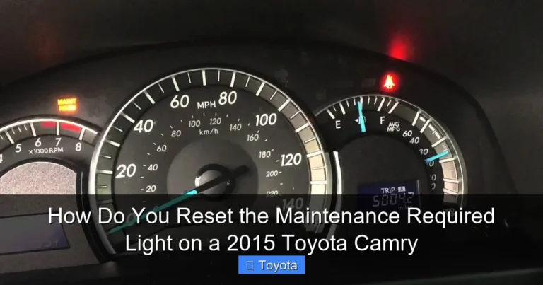 How Do You Reset the Maintenance Required Light on a 2015 Toyota Camry
