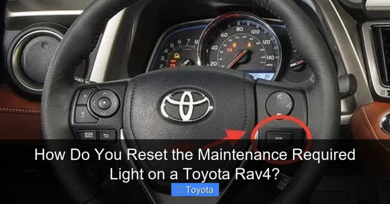 How Do You Reset the Maintenance Required Light on a Toyota Rav4?