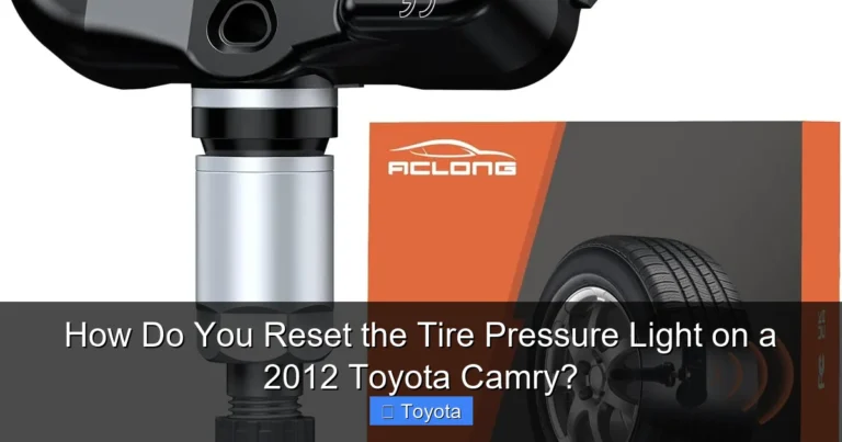 How Do You Reset the Tire Pressure Light on a 2012 Toyota Camry?