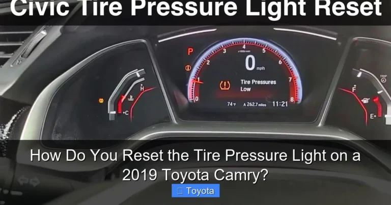 How Do You Reset the Tire Pressure Light on a 2019 Toyota Camry?