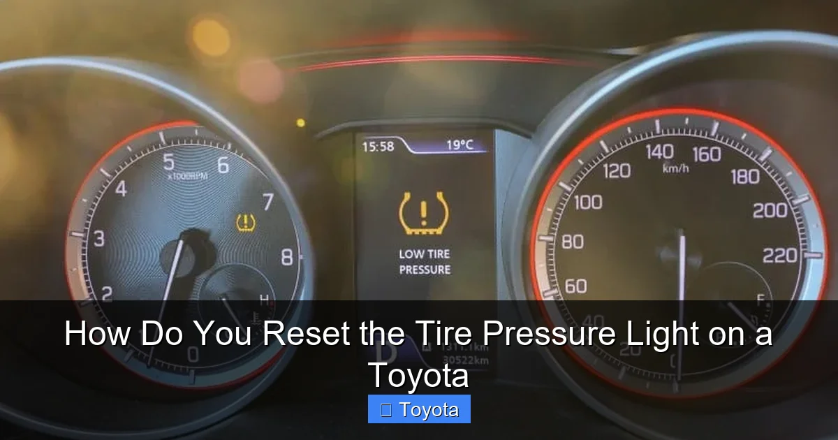How Do You Reset the Tire Pressure Light on a Toyota