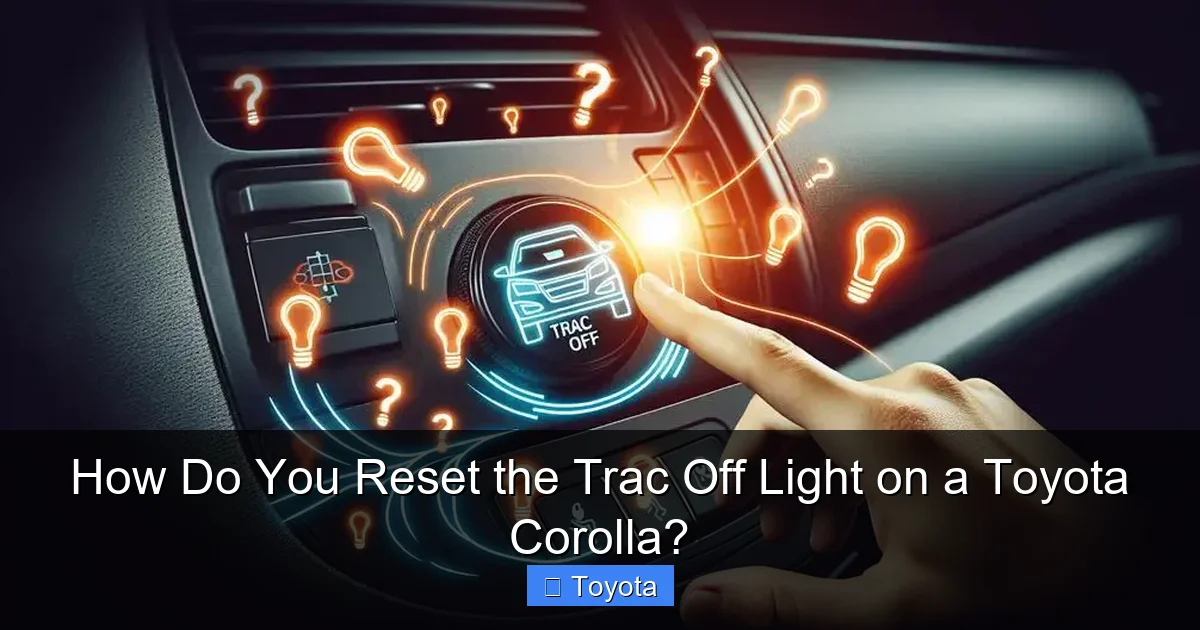 How Do You Reset the Trac Off Light on a Toyota Corolla?