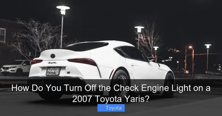 How Do You Turn Off the Check Engine Light on a 2007 Toyota Yaris?