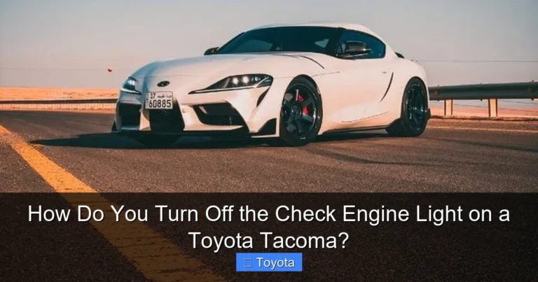 How Do You Turn Off the Check Engine Light on a Toyota Tacoma?