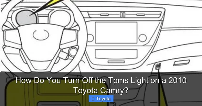 How Do You Turn Off the Tpms Light on a 2010 Toyota Camry?