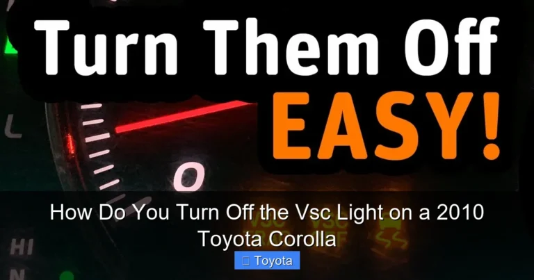 How Do You Turn Off the Vsc Light on a 2010 Toyota Corolla