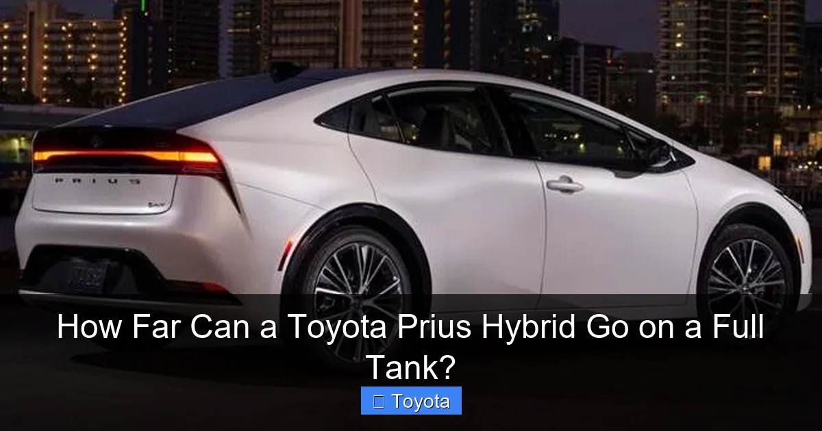 How Far Can a Toyota Prius Hybrid Go on a Full Tank?