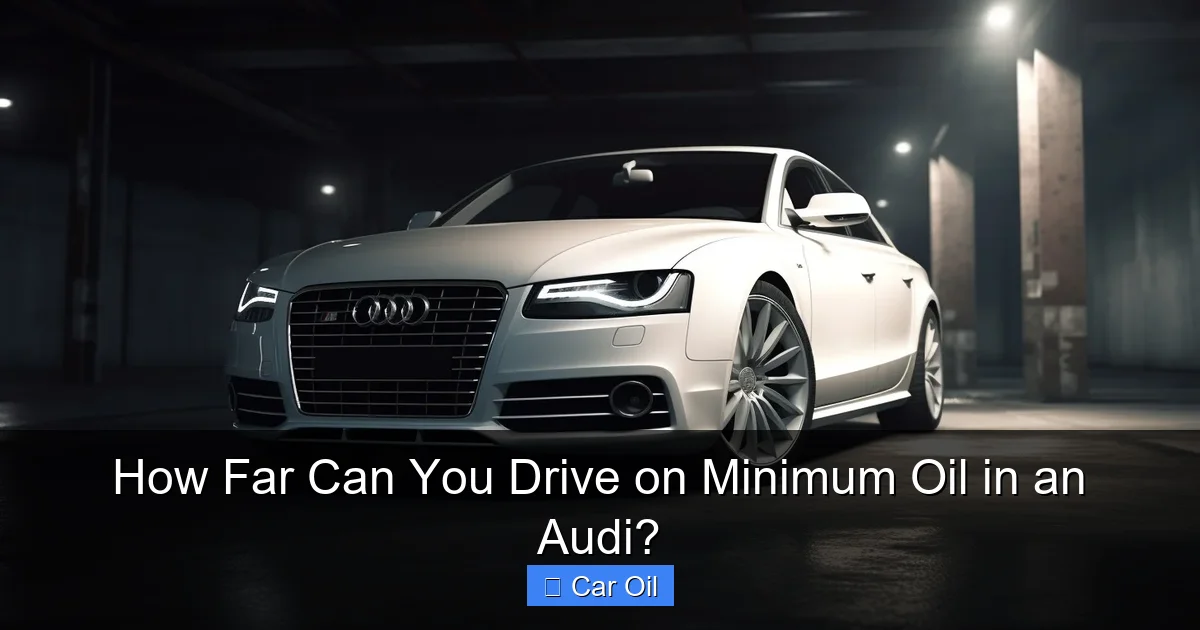 How Far Can You Drive on Minimum Oil in an Audi?