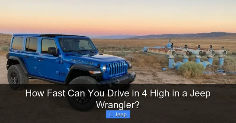 How Fast Can You Drive in 4 High in a Jeep Wrangler?