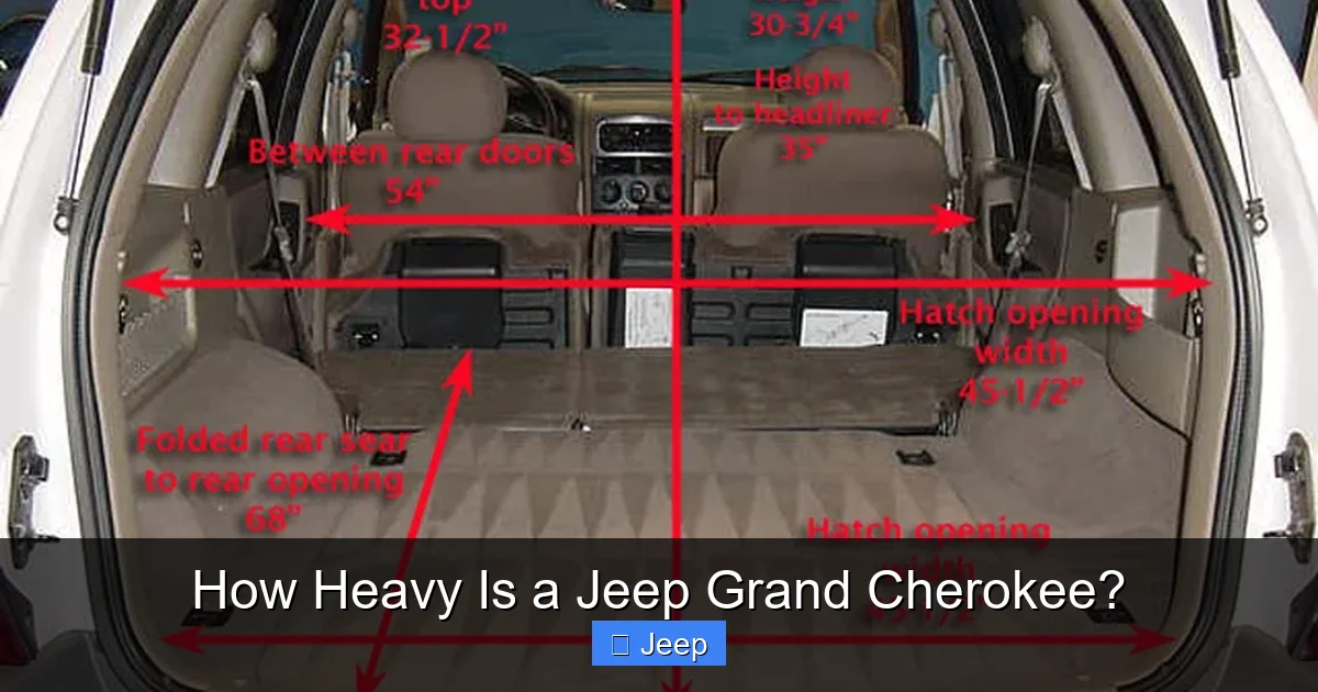 How Heavy Is a Jeep Grand Cherokee?