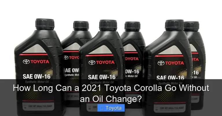How Long Can a 2021 Toyota Corolla Go Without an Oil Change?