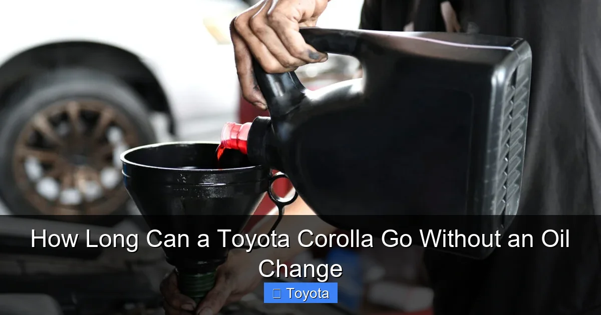 How Long Can a Toyota Corolla Go Without an Oil Change