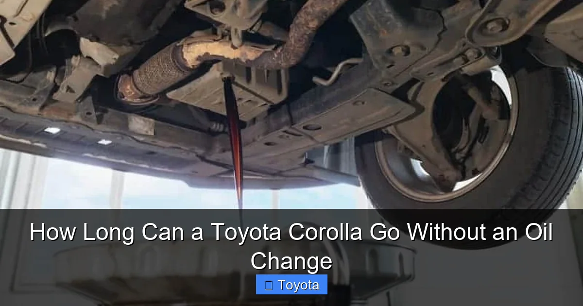 How Long Can a Toyota Corolla Go Without an Oil Change