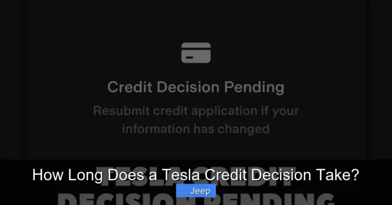 How Long Does a Tesla Credit Decision Take?