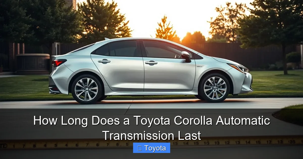 How Long Does a Toyota Corolla Automatic Transmission Last