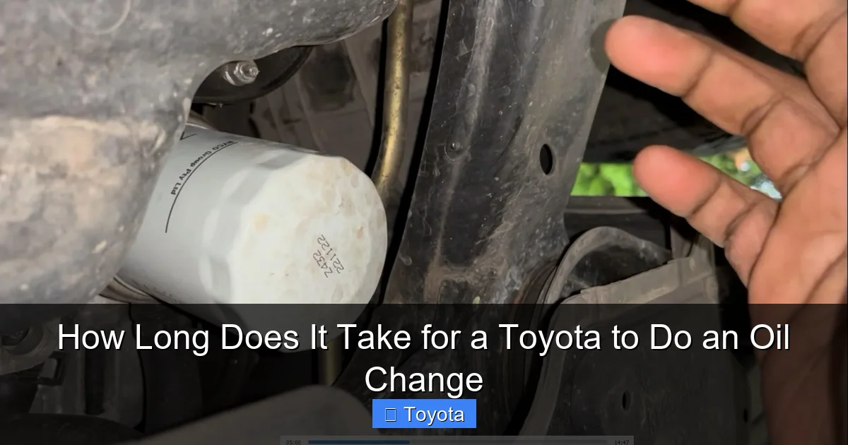 How Long Does It Take for a Toyota to Do an Oil Change