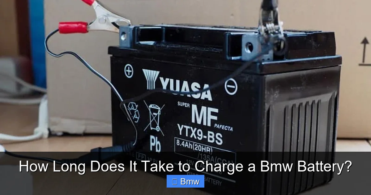 How Long Does It Take to Charge a Bmw Battery?