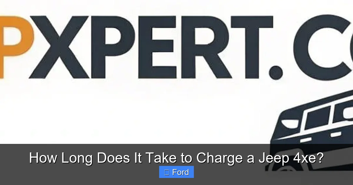 How Long Does It Take to Charge a Jeep 4xe?