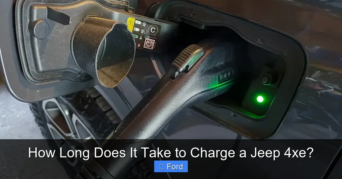 How Long Does It Take to Charge a Jeep 4xe?