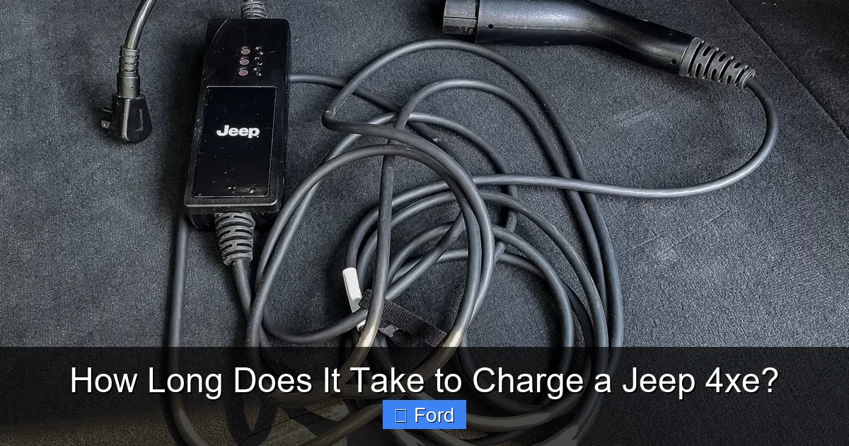 How Long Does It Take to Charge a Jeep 4xe?