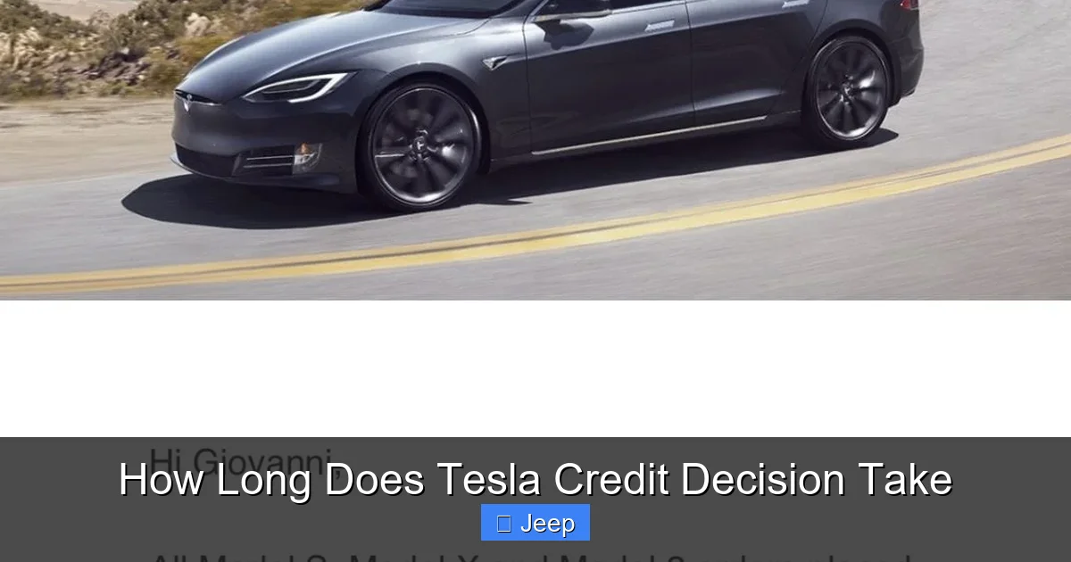 How Long Does Tesla Credit Decision Take