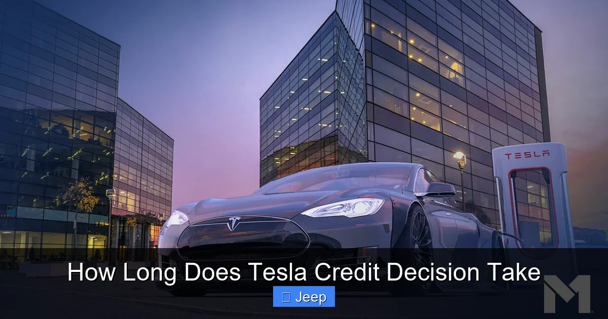 How Long Does Tesla Credit Decision Take